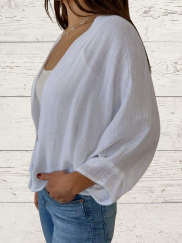 Sidonie Renaud™ Loose casual sweater with two buttons