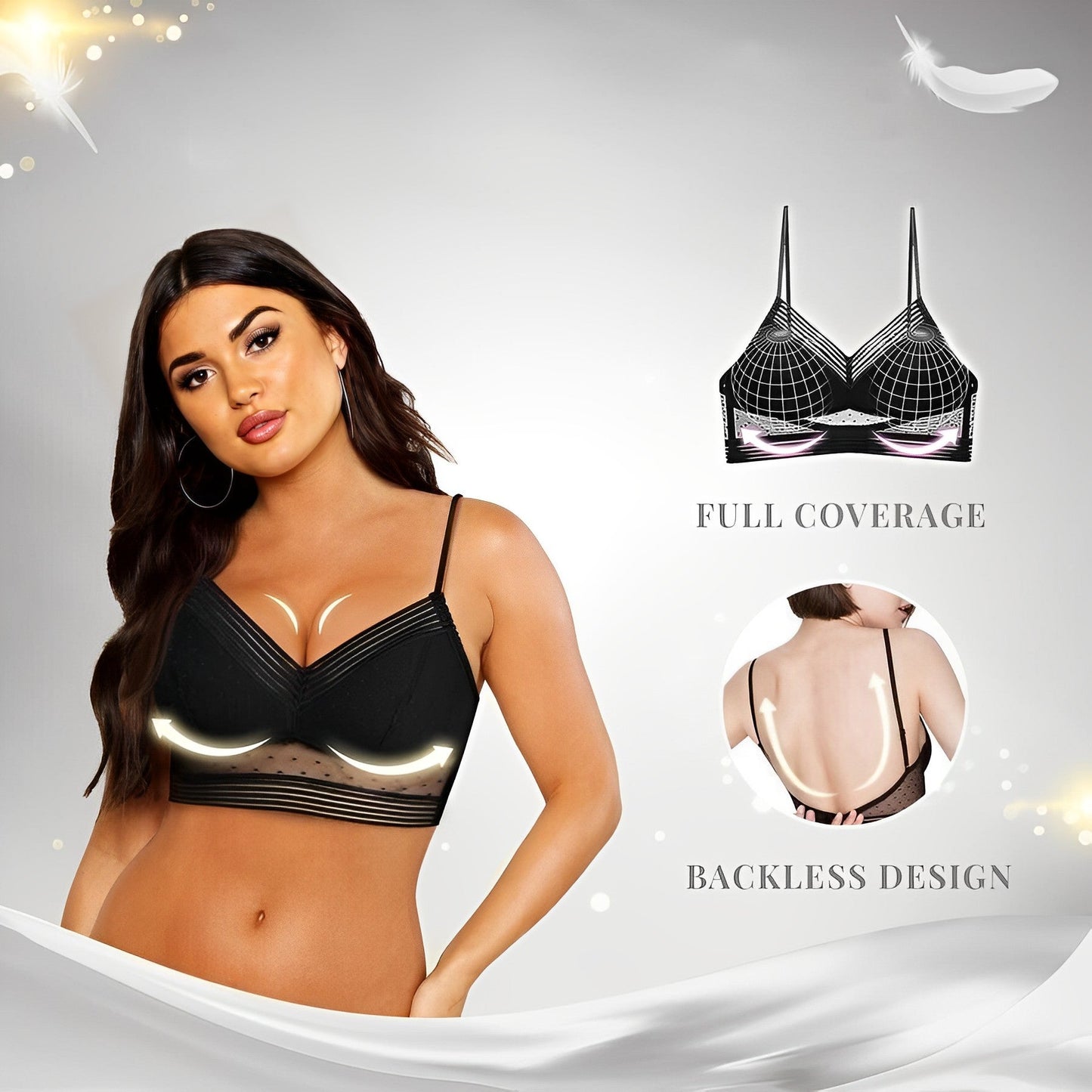 Mirielle Pételle+™️ Open back bra | Always wear your favorite open back dresses safely and comfortably