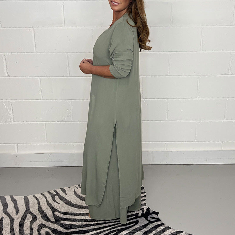 Roberta Dellucci™ Two-Piece Summer Set with a Long Slit