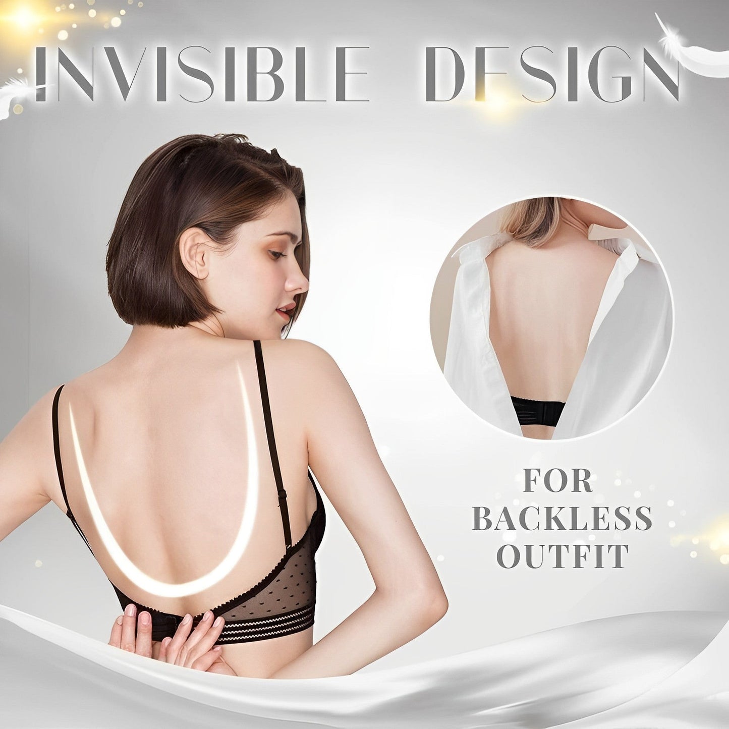 Mirielle Pételle+™️ Open back bra | Always wear your favorite open back dresses safely and comfortably