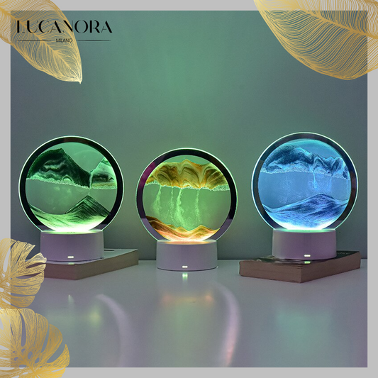 AtmoScape™ Colorful LED Hourglass Art Frame Lamp