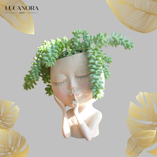 Botanica™ Flower pot with a face