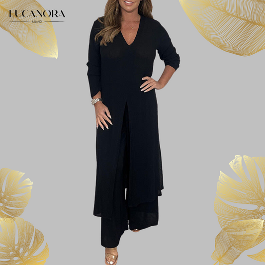 Roberta Dellucci™ Two-Piece Summer Set with a Long Slit